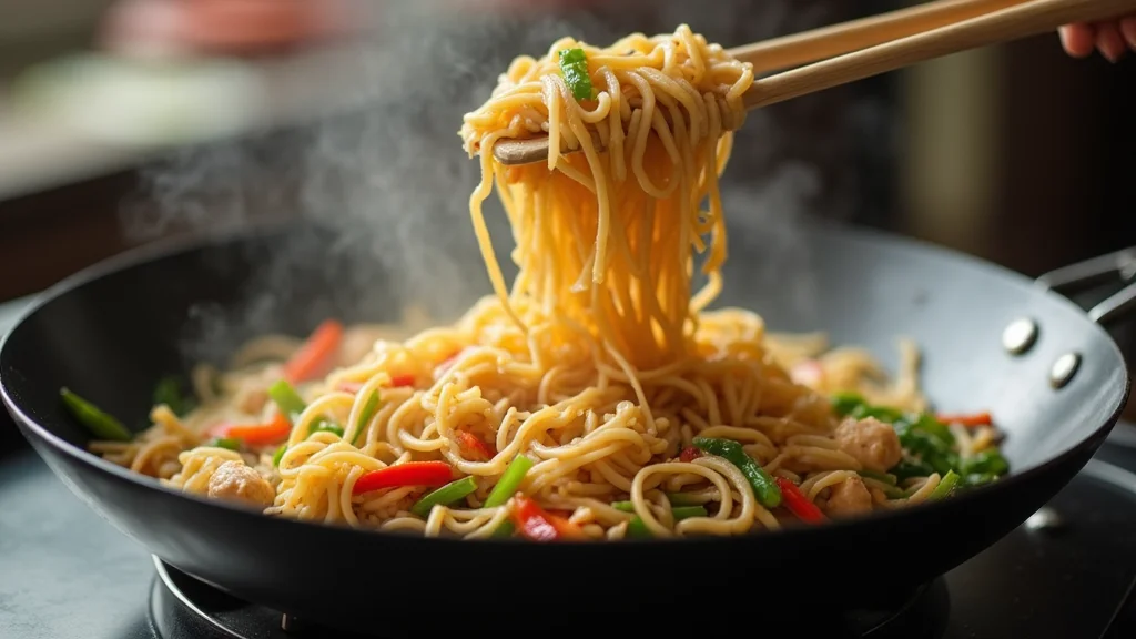 Best Lo Mein Recipe - Silky Noodles with Flavorful Sauce and Tender Vegetables - Step 7: Add the Noodles