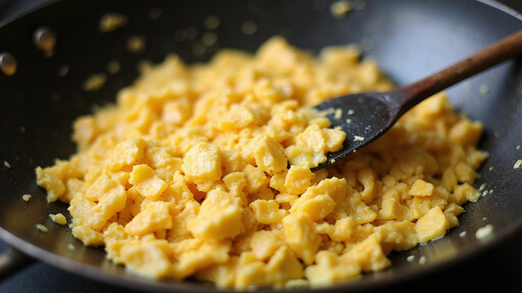 Better-Than-Takeout Chicken Fried Rice Recipe - Step 7: Scramble the Eggs