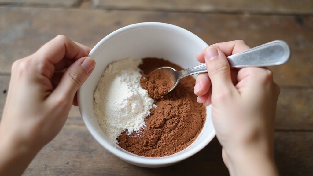 Brownie in a Mug - Gooey Dessert in 1 Minute - Step 2: Combine Dry Ingredients