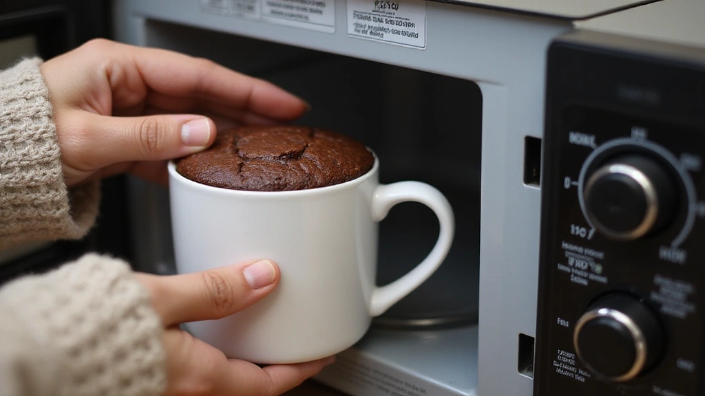 Brownie in a Mug - Gooey Dessert in 1 Minute - Step 6: Check for Doneness