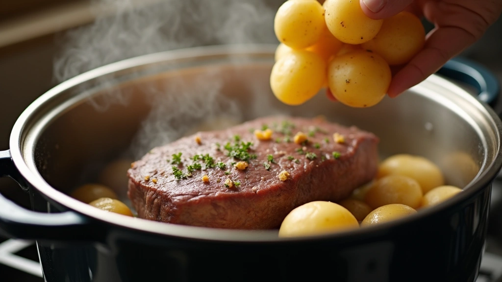 Corned Beef & Cabbage - Irish Comfort Food - Step 4: Add Potatoes
