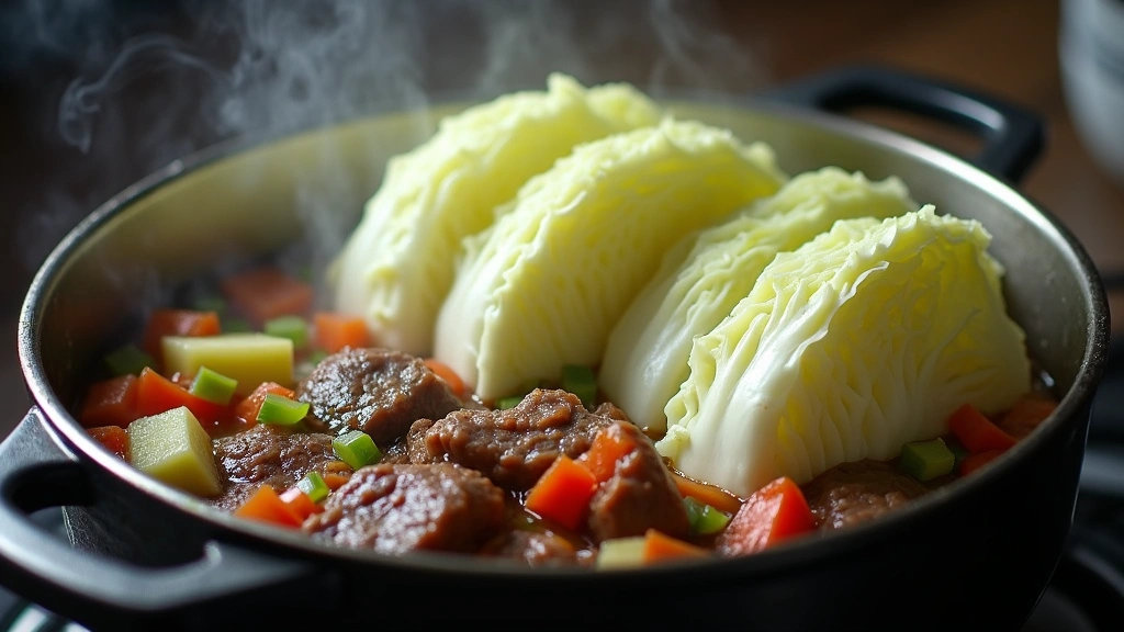 Corned Beef & Cabbage - Irish Comfort Food - Step 6: Add Cabbage