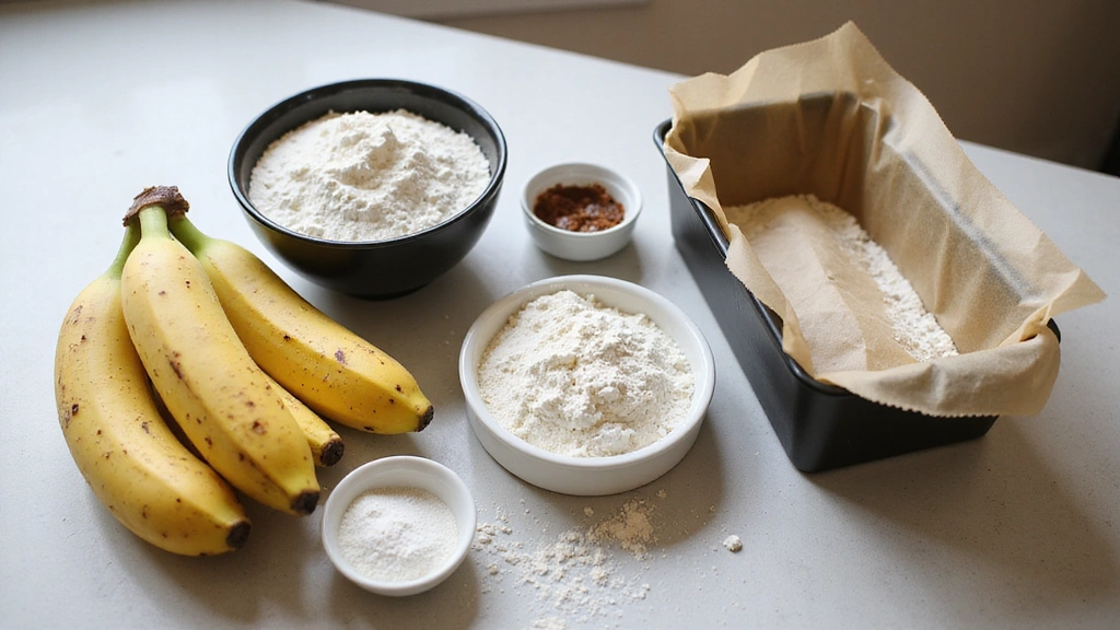 Easy Banana Bread Recipe - Moist & Simple - Step 1: Prepare Ingredients
