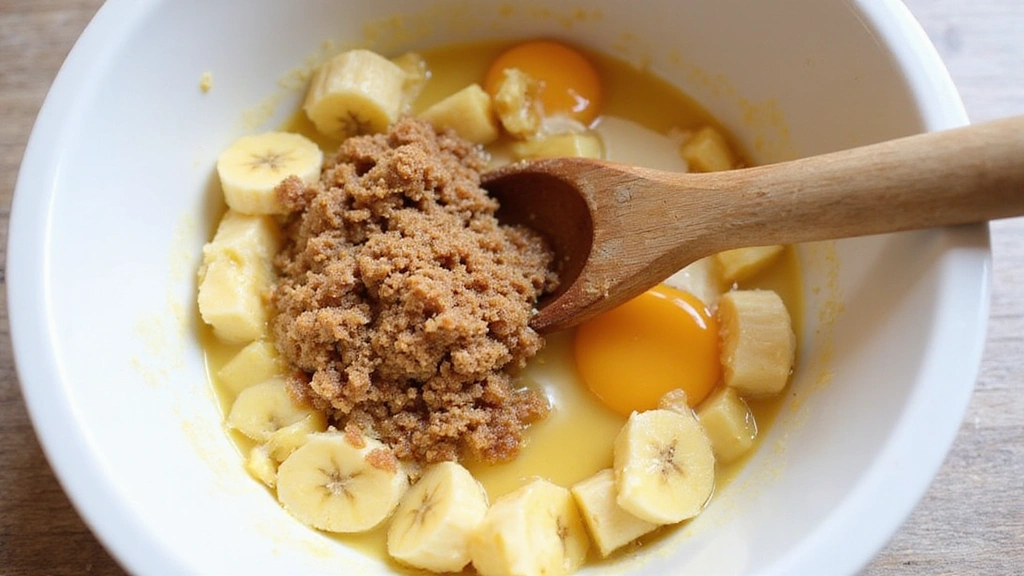 Easy Banana Bread Recipe - Moist & Simple - Step 3: Mix Wet Ingredients