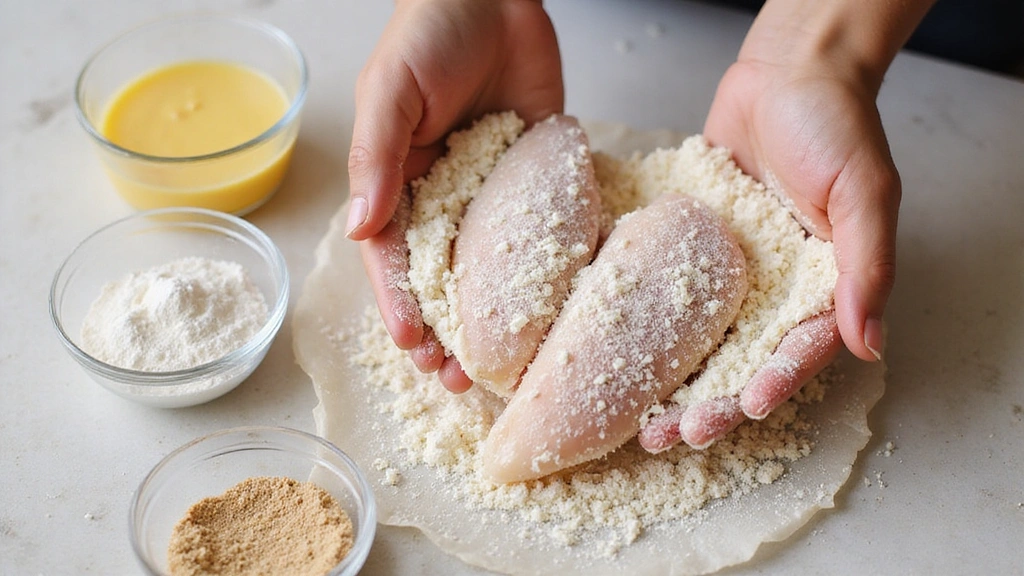 Easy Chicken Parmesan Recipe - Crispy & Cheesy - Step 2: Bread the Chicken