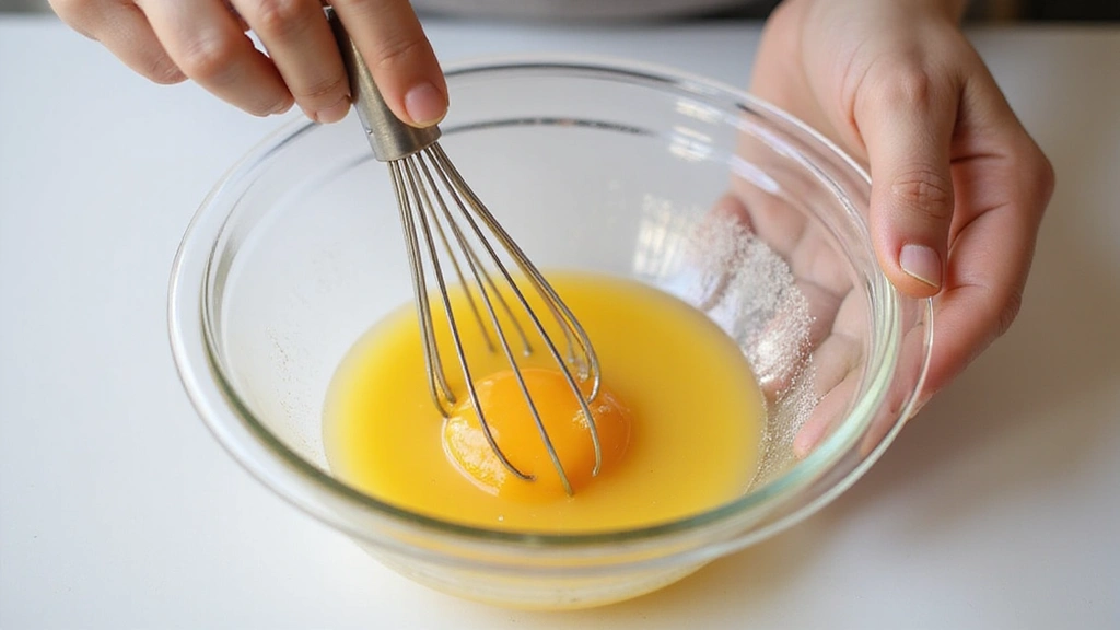 Easy Keto Chaffle - Crispy, Cheesy, Low-Carb Goodness - Step 3: Whisk the Egg