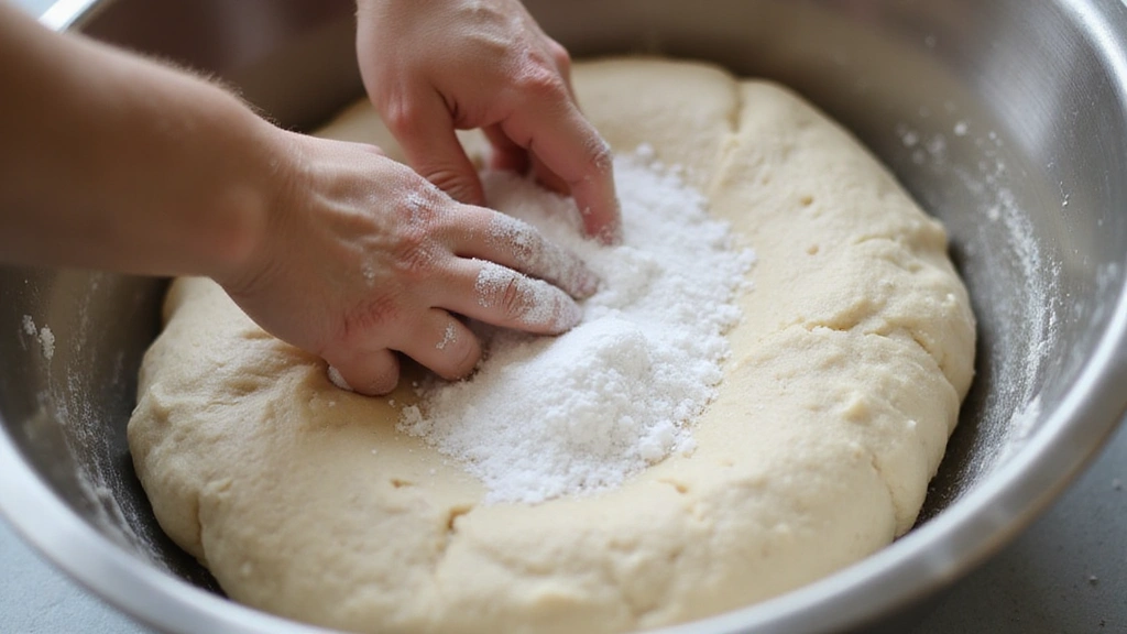 Easy Sourdough Bread Recipe for Beginners - Step 3: Add Starter and Salt