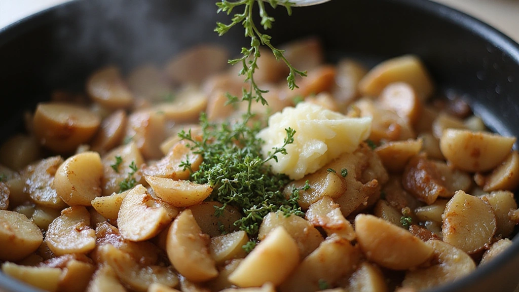 French Onion Soup - Caramelized & Comforting - Step 4: Add Garlic and Thyme
