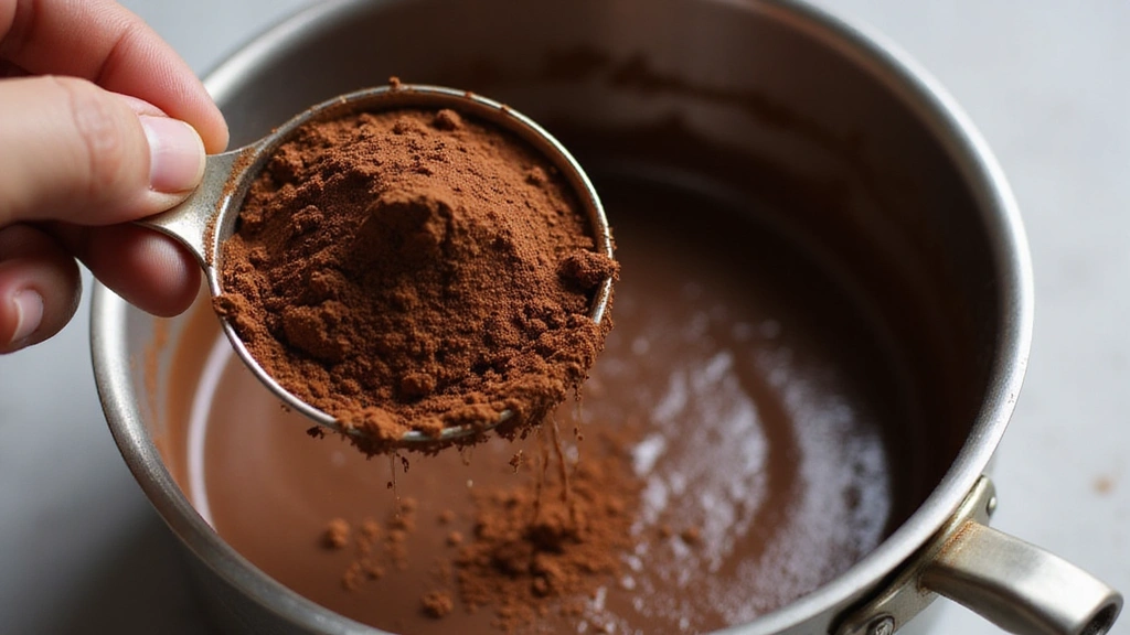 No-Bake Cookies Recipe - Fast, Chocolatey & Easy - Step 3: Incorporate Cocoa Powder