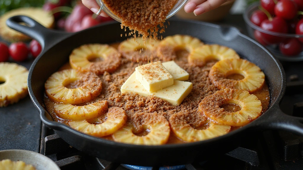 Pineapple Upside-Down Cake - Retro & Delicious - Step 1: Prepare the Topping