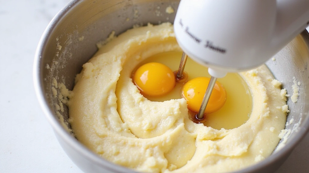 Pineapple Upside-Down Cake - Retro & Delicious - Step 5: Add Eggs and Vanilla