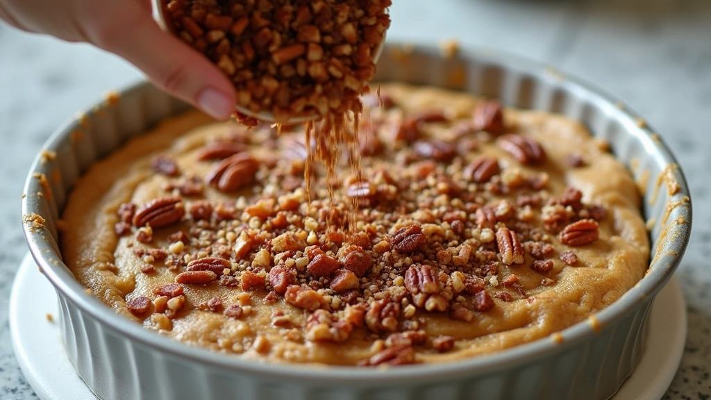 Pumpkin Dump Cake - The Easiest Fall Dessert - Step 6: Add Pecans