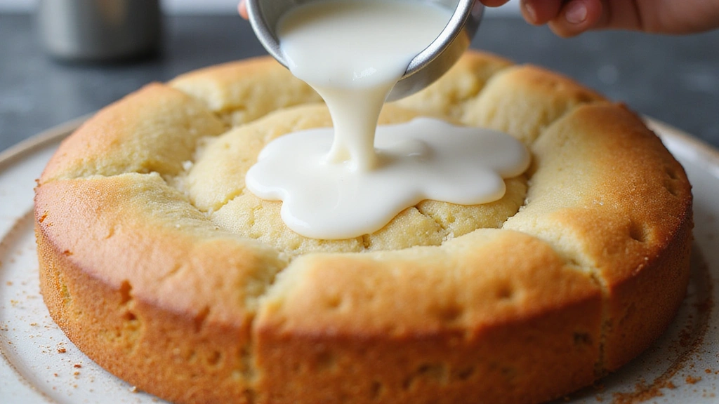 Tres Leches Cake Recipe - Moist, Milky & Dreamy - Step 9: Soak the Cake