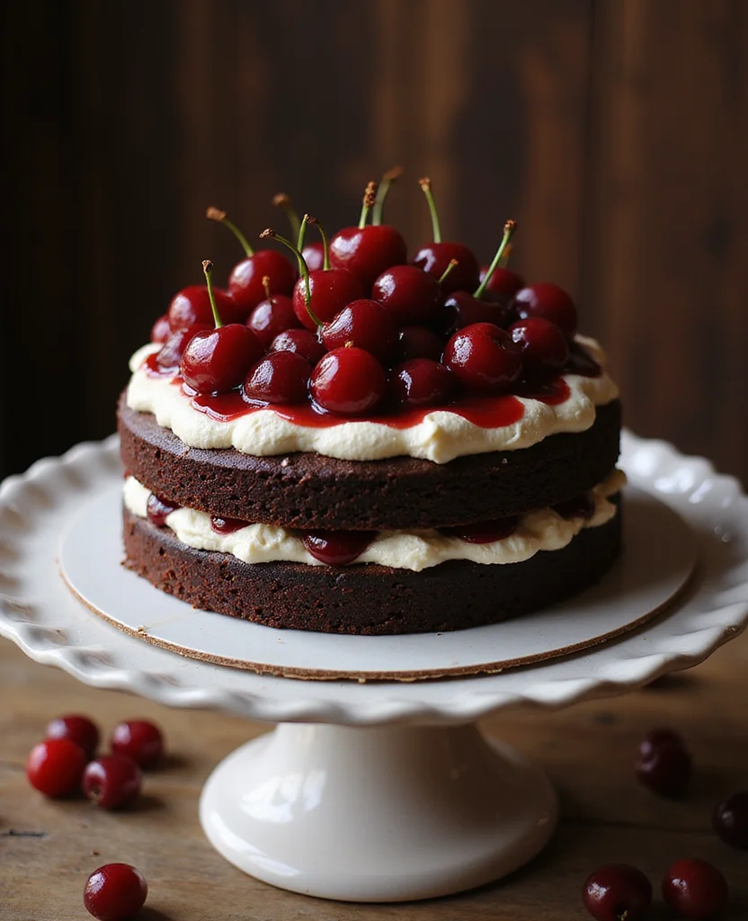 Classic Black Forest Cake Recipe – Chocolate, Cherries & Cream - Step 2: Mix Dry Ingredients 1