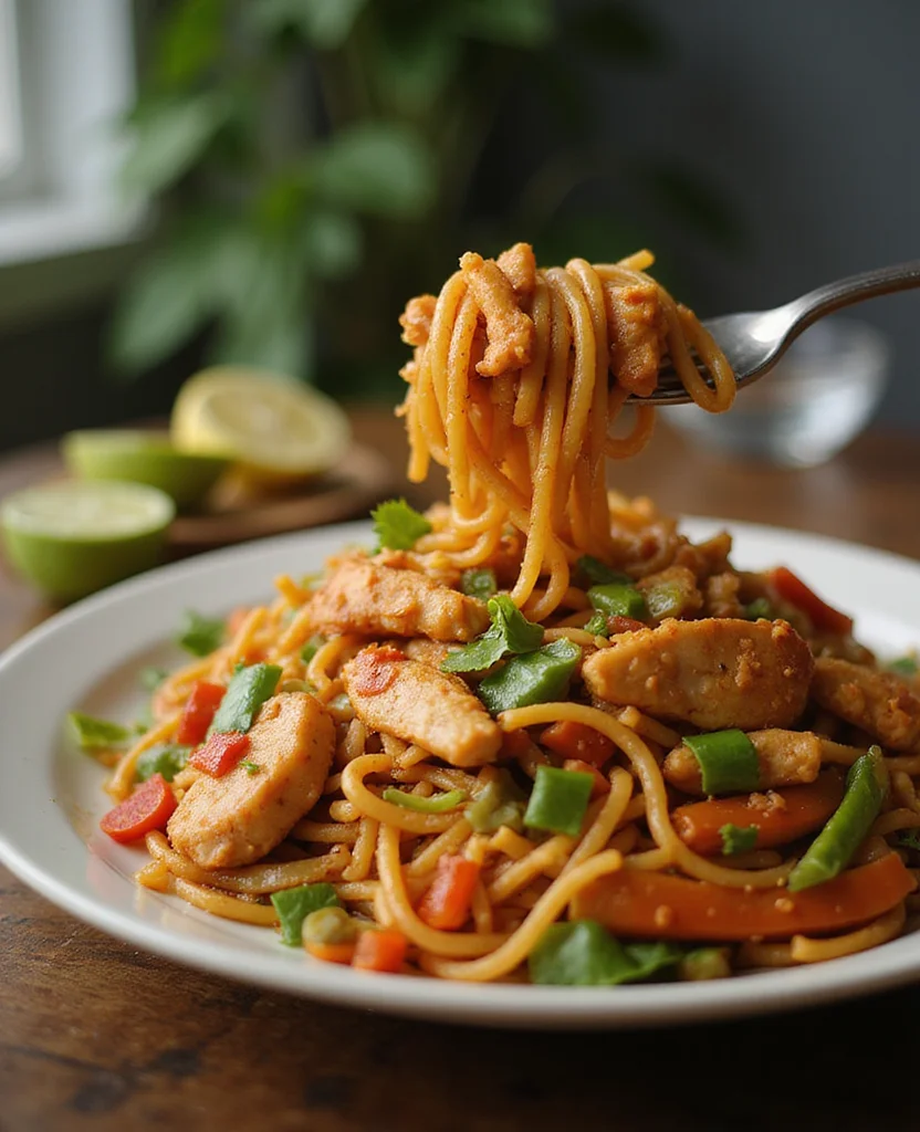 Easy Chicken Chow Mein Recipe – Better Than Takeout - Step 7: Add Vegetables and Noodles 1