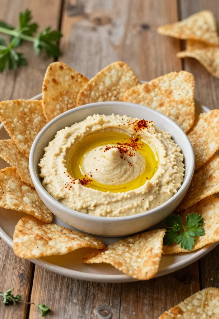 16 Easy Mediterranean Diet Snacks for Busy Professionals - 3. Hummus and Pita Chips 1