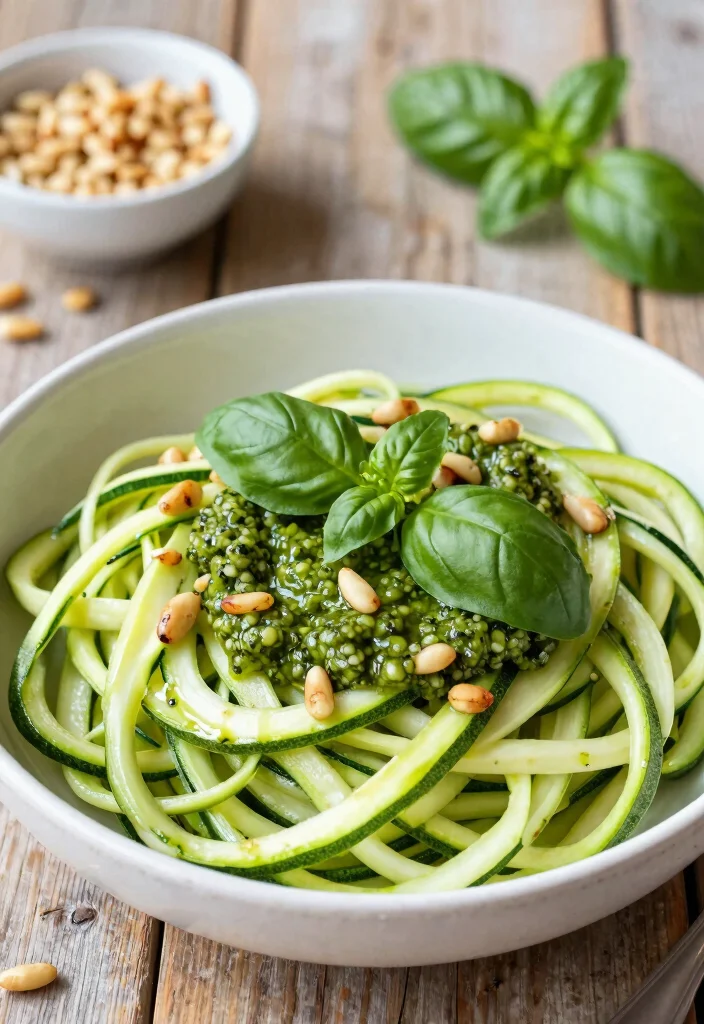 16 Gluten-Free Low-Carb Mediterranean Diet Recipes - 1. Zucchini Noodles with Pesto 1