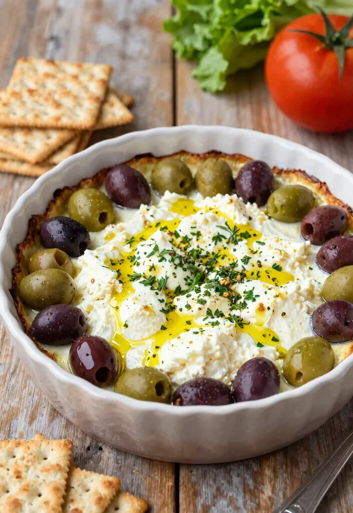 16 Gluten-Free Low-Carb Mediterranean Diet Recipes - 15. Baked Feta and Olives 1