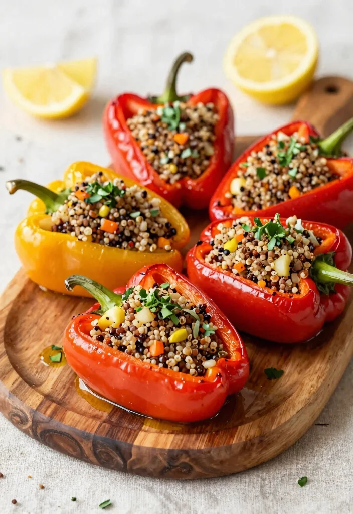 16 Gluten-Free Low-Carb Mediterranean Diet Recipes - 8. Roasted Bell Peppers with Quinoa 1