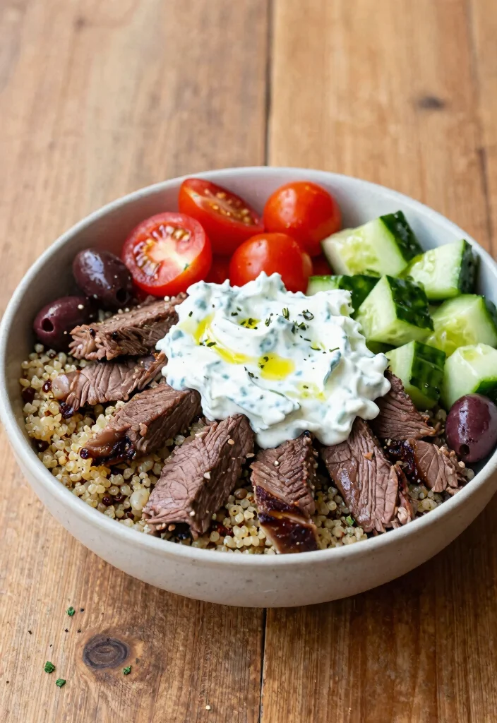 16 Mediterranean Beef Bowl Recipes High in Protein - 1. Classic Greek Beef Bowl 1