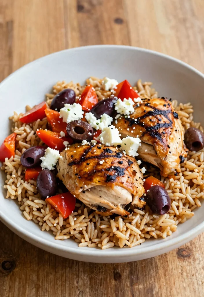 16 Mediterranean Chicken Bowl Recipes for Lunch or Dinner - 11. Mediterranean Chicken and Rice Bowl 1