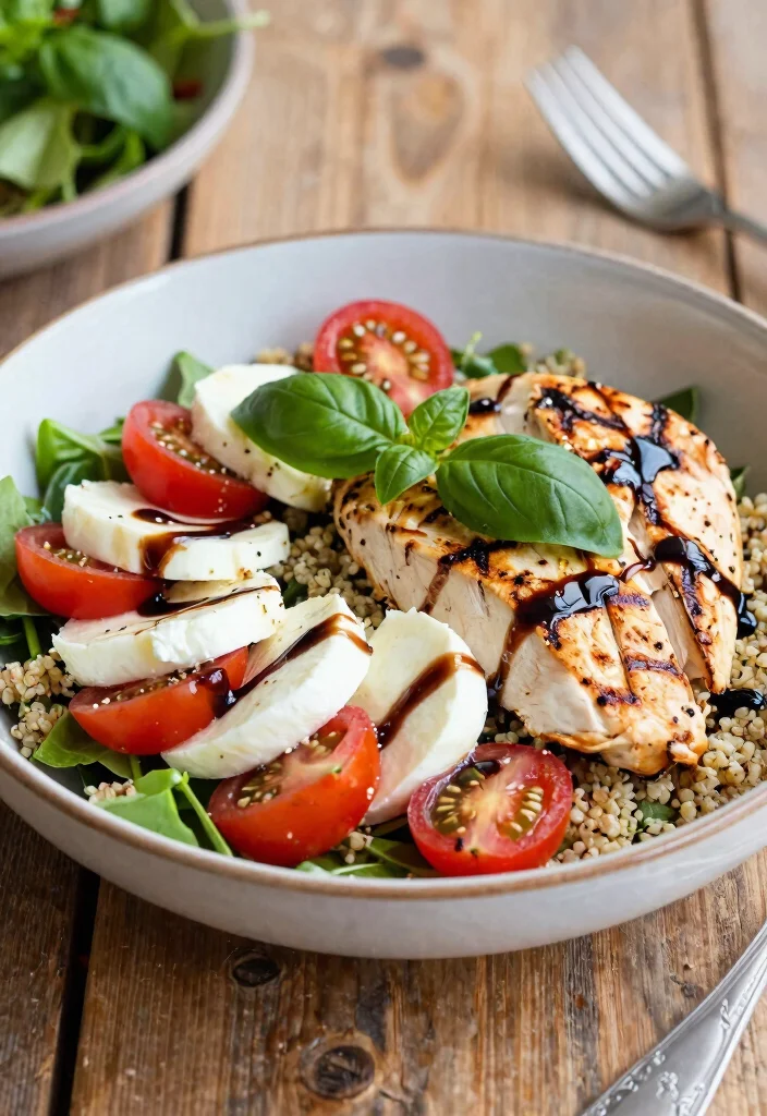 16 Mediterranean Chicken Bowl Recipes for Lunch or Dinner - 13. Chicken Caprese Bowl 1