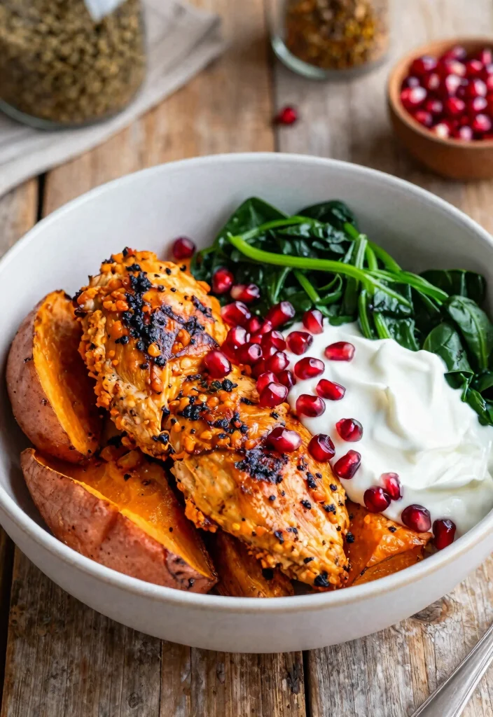 16 Mediterranean Chicken Bowl Recipes for Lunch or Dinner - 3. Spicy Harissa Chicken Bowl 1