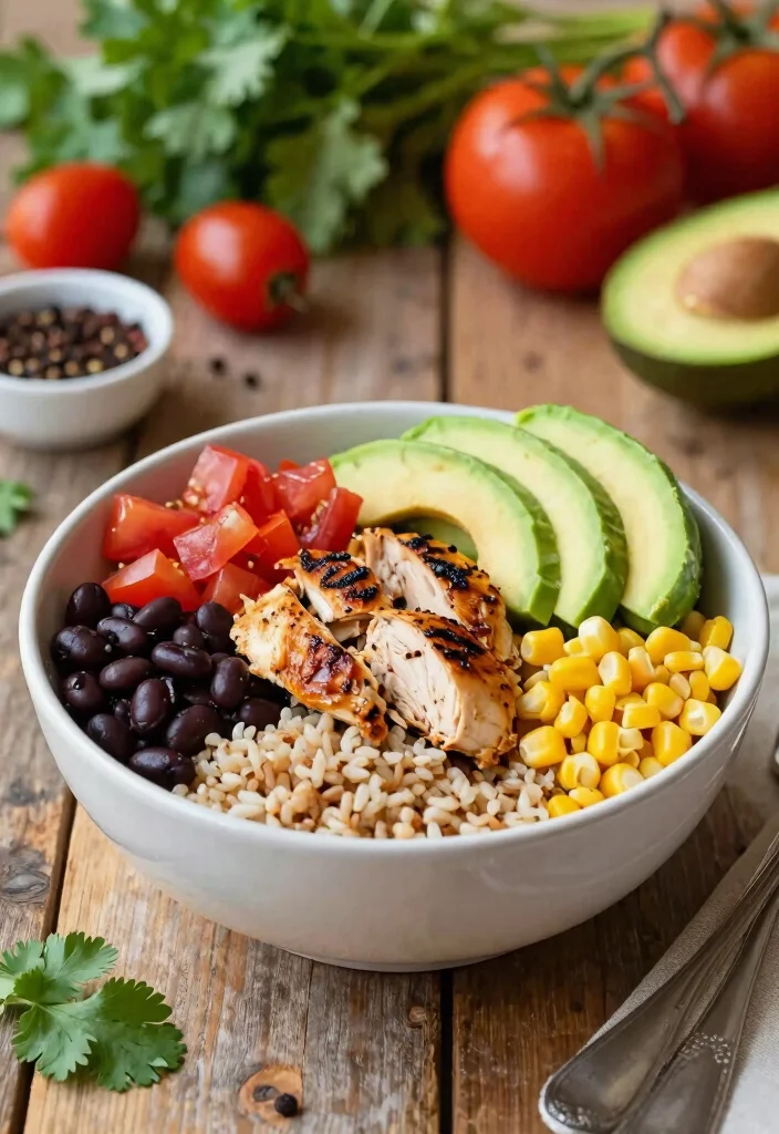 16 Mediterranean Chicken Bowl Recipes for Lunch or Dinner - 4. Mediterranean Chicken Burrito Bowl 1