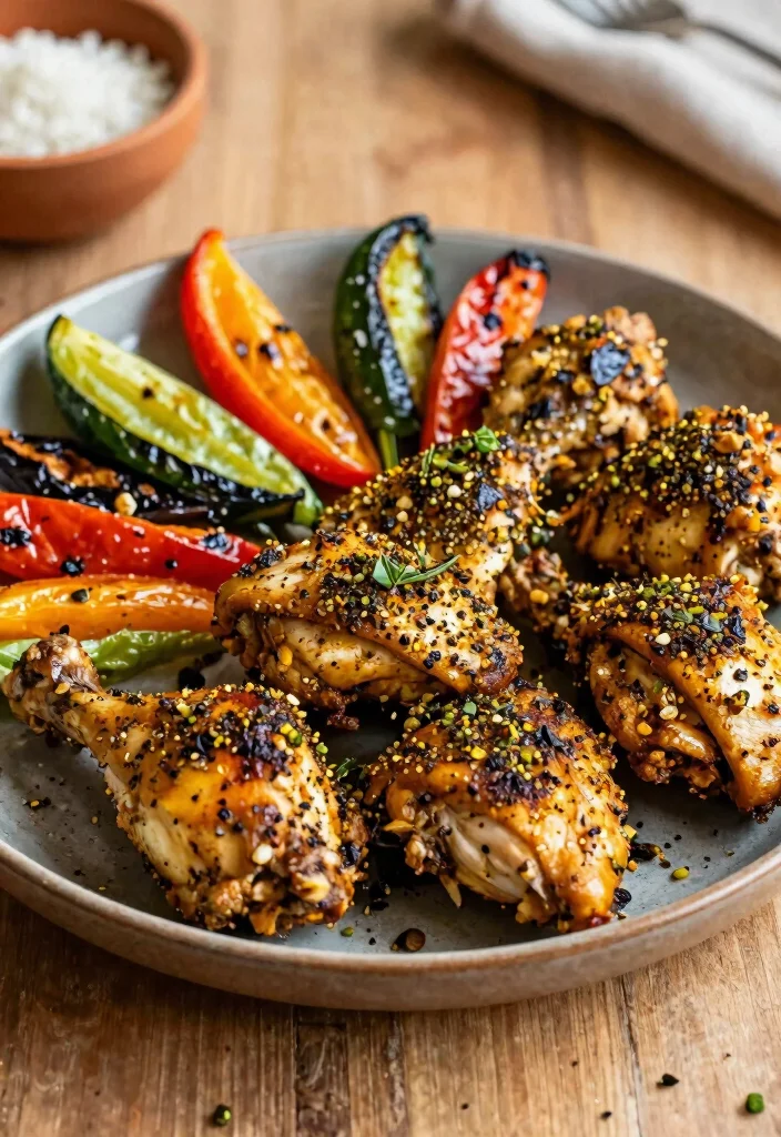 16 Mediterranean Chicken Thigh Recipes Juicy and Easy - 13. Zaatar Chicken Thighs with Roasted Vegetables 1