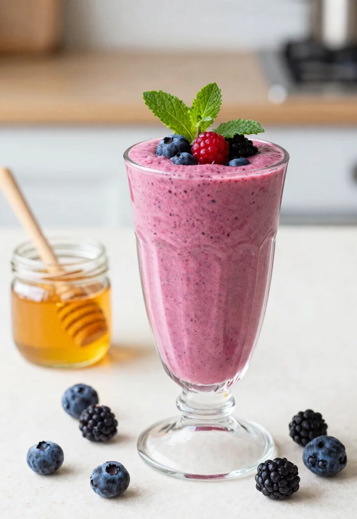 16 Mediterranean Diet Breakfast Ideas for Busy Mornings - 10. Berry Smoothie 1
