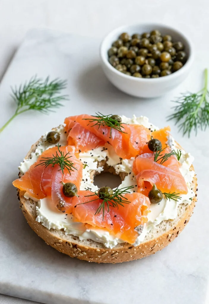 16 Mediterranean Diet Breakfast Ideas for Busy Mornings - 12. Smoked Salmon and Cream Cheese Bagel 1