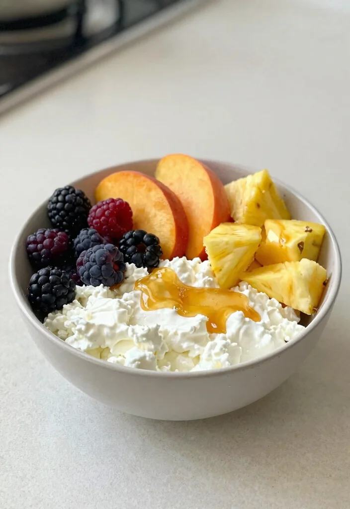 16 Mediterranean Diet Breakfast Ideas for Busy Mornings - 16. Cottage Cheese Bowl with Fruit 1