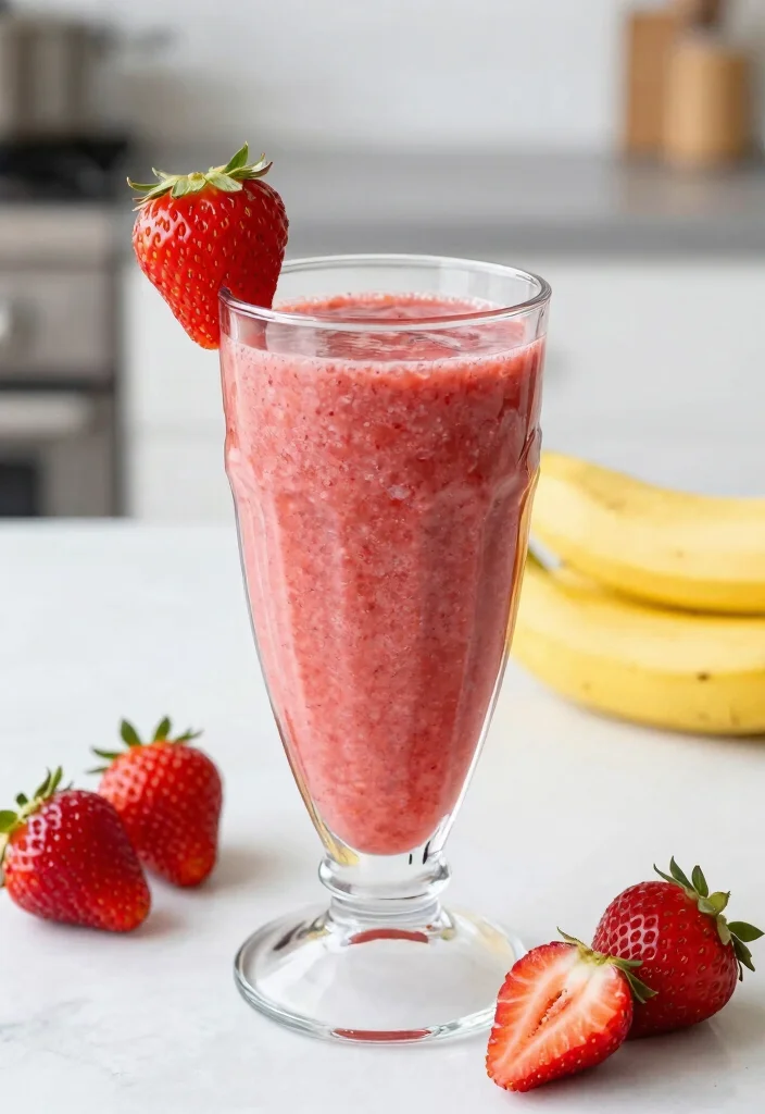16 Mediterranean Diet Breakfast Recipes for Beginners - 10. Strawberry Banana Protein Smoothie 1