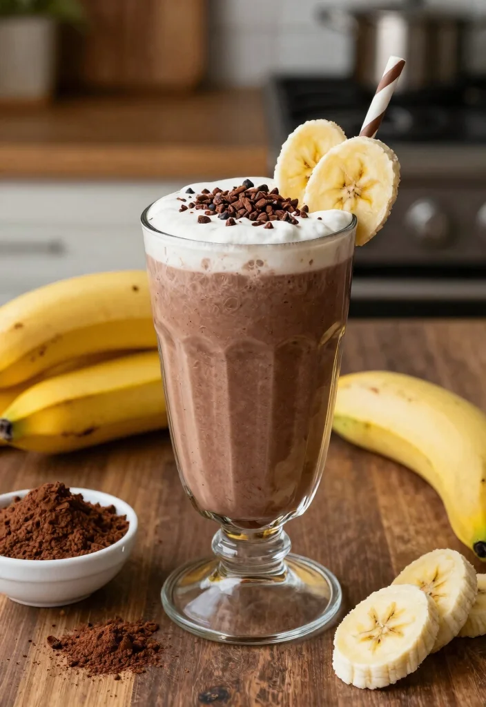 16 Mediterranean Diet Breakfast Recipes for Beginners - 11. Chocolate Banana Smoothie 1