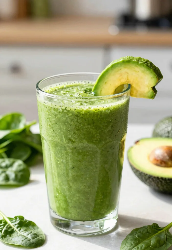 16 Mediterranean Diet Breakfast Recipes for Beginners - 2. Spinach and Avocado Green Smoothie 1
