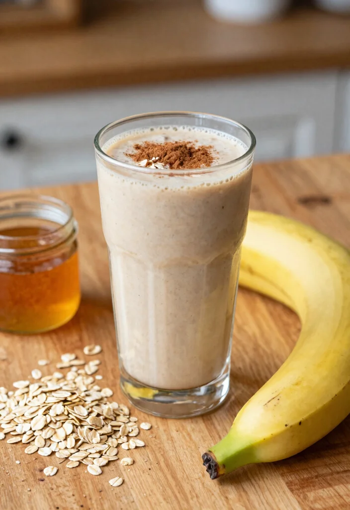 16 Mediterranean Diet Breakfast Recipes for Beginners - 5. Banana and Oat Breakfast Smoothie 1