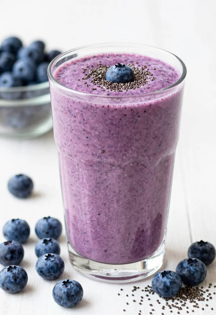 16 Mediterranean Diet Breakfast Recipes for Beginners - 7. Blueberry Chia Seed Smoothie 1
