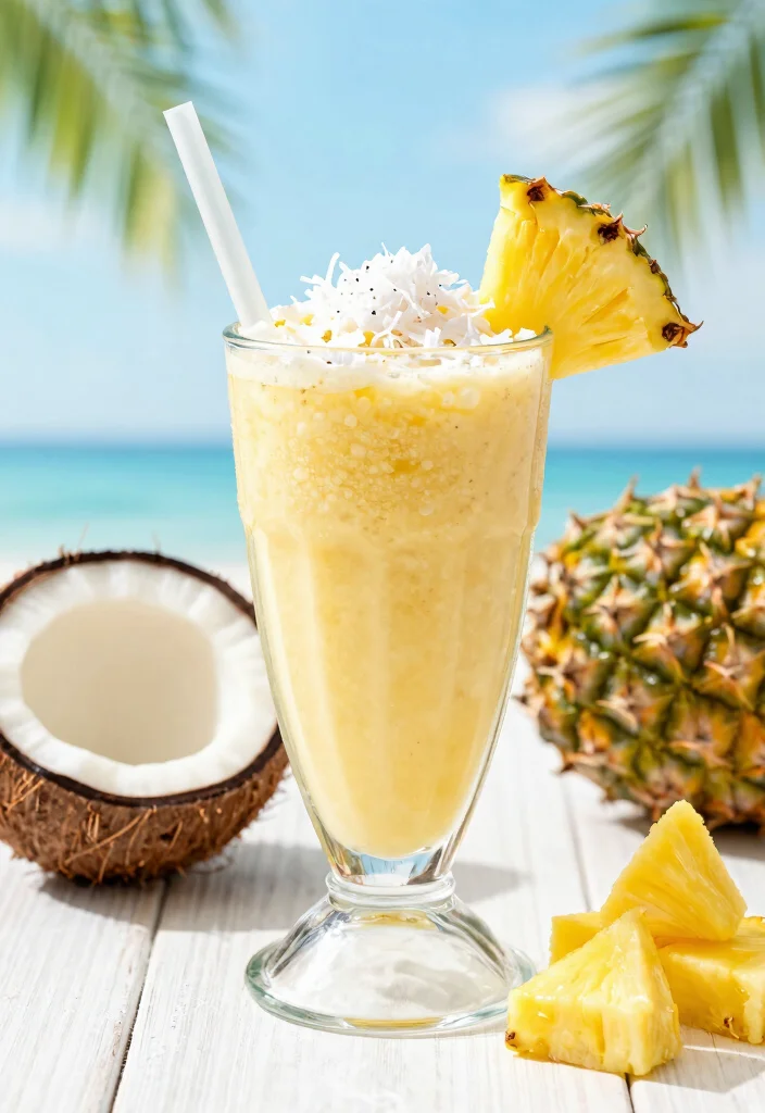 16 Mediterranean Diet Breakfast Recipes for Beginners - 8. Creamy Coconut and Pineapple Smoothie 1