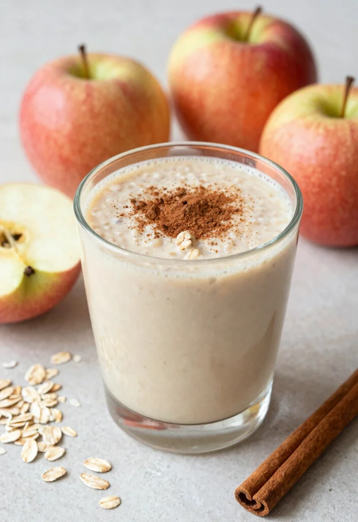 16 Mediterranean Diet Breakfast Recipes for Beginners - 9. Apple Cinnamon Oatmeal Smoothie 1