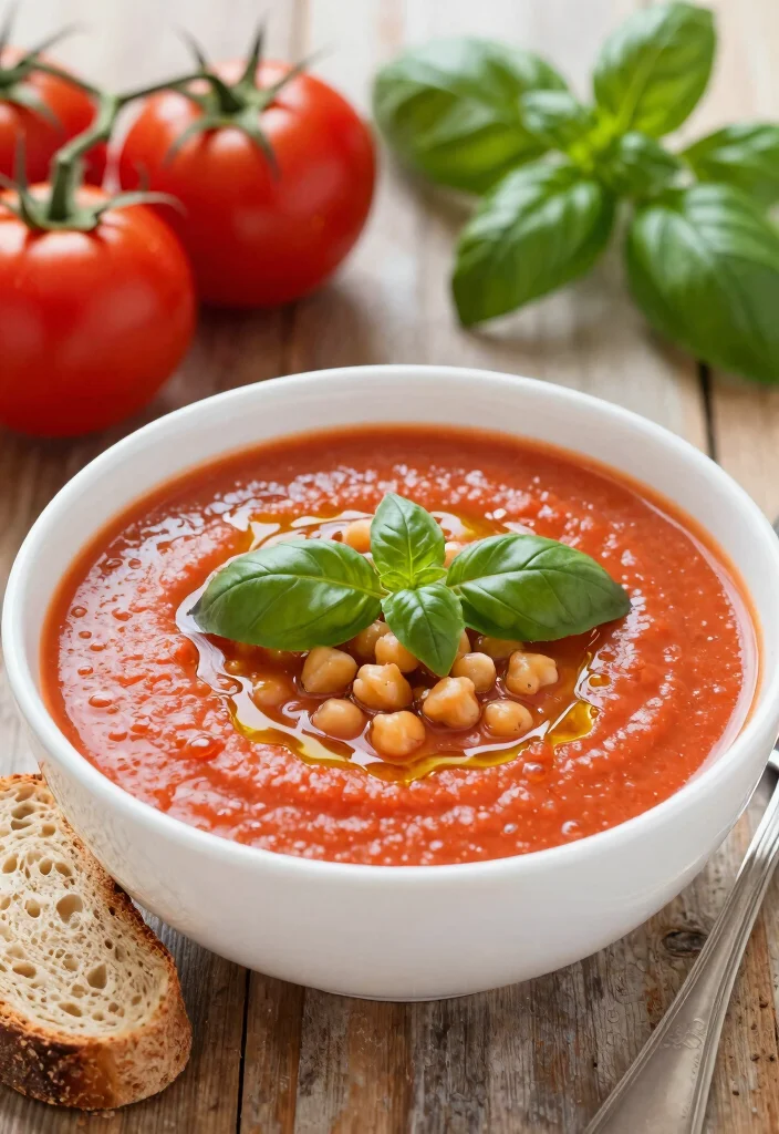 16 Mediterranean Diet Crock Pot Soup Recipes - 2. Tomato Basil Chickpea Soup 1
