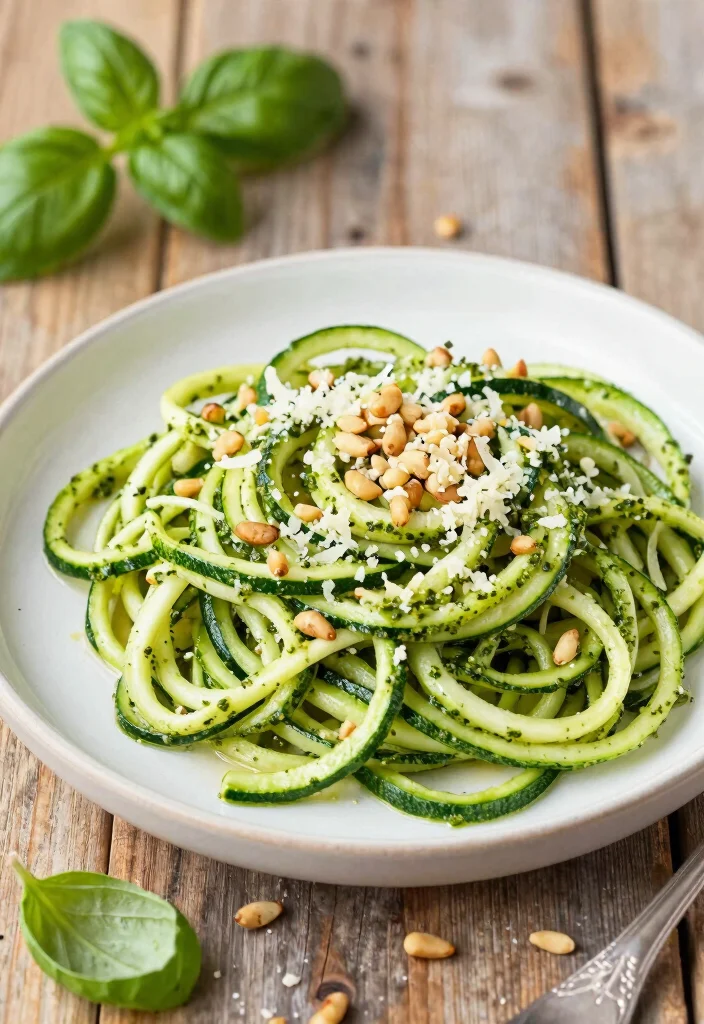 16 Mediterranean Diet Meal Plan Recipes for Beginners - 10. Pesto Zoodles 1