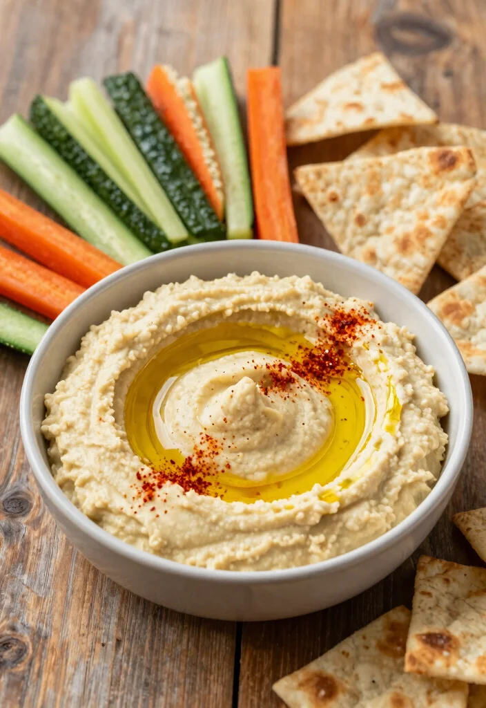 16 Mediterranean Diet Meal Plan Recipes for Beginners - 11. Roasted Garlic Hummus 1