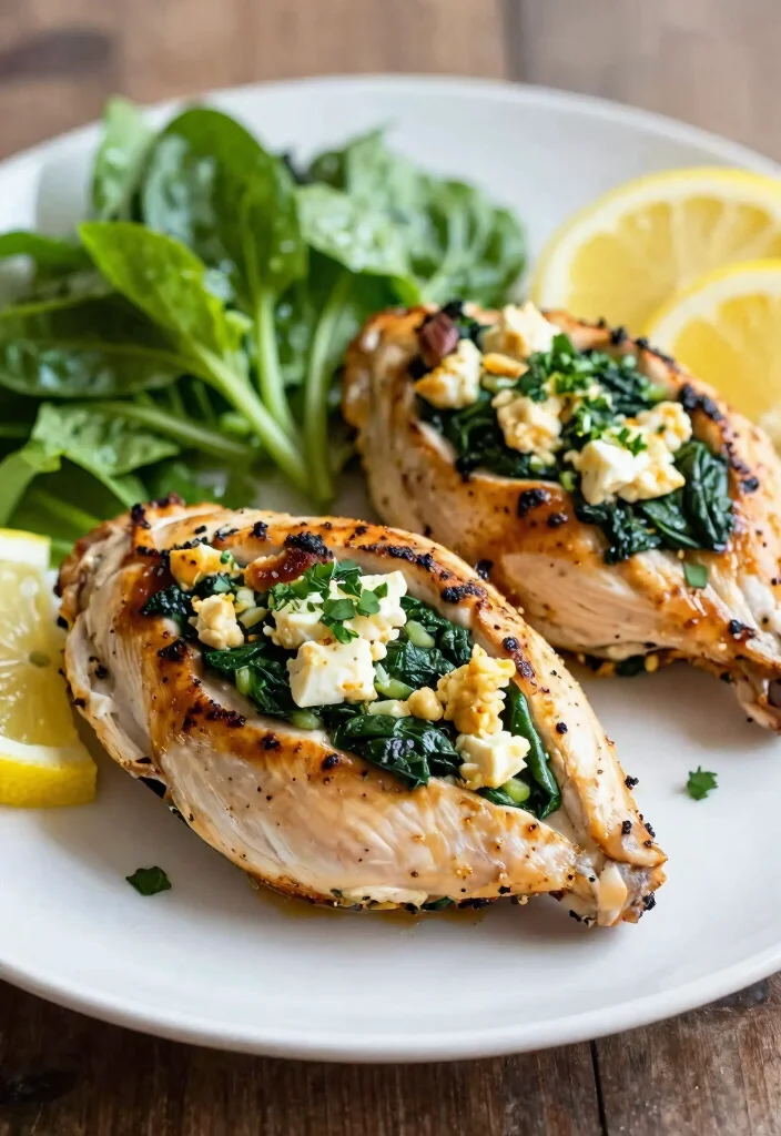 16 Mediterranean Diet Meal Plan Recipes for Beginners - 6. Spinach and Feta Stuffed Chicken Breast 1