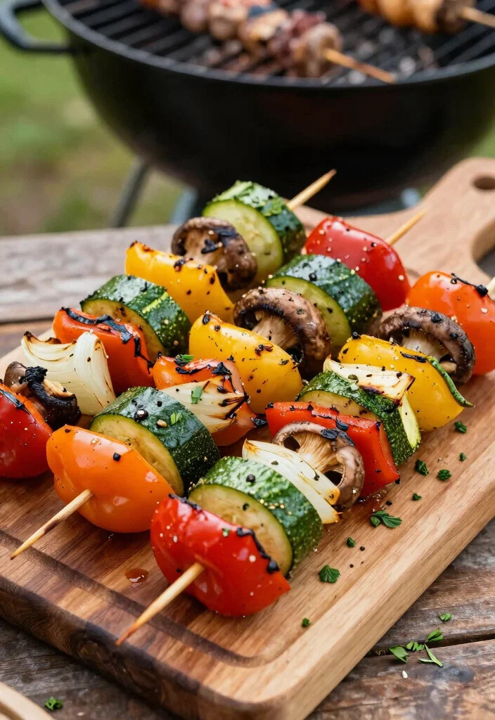16 Mediterranean Diet Recipes Without Tomatoes - 11. Grilled Vegetable Skewers 1