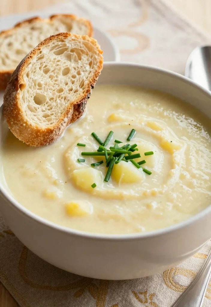 16 Mediterranean Diet Recipes Without Tomatoes - 12. Creamy Potato and Leek Soup 1