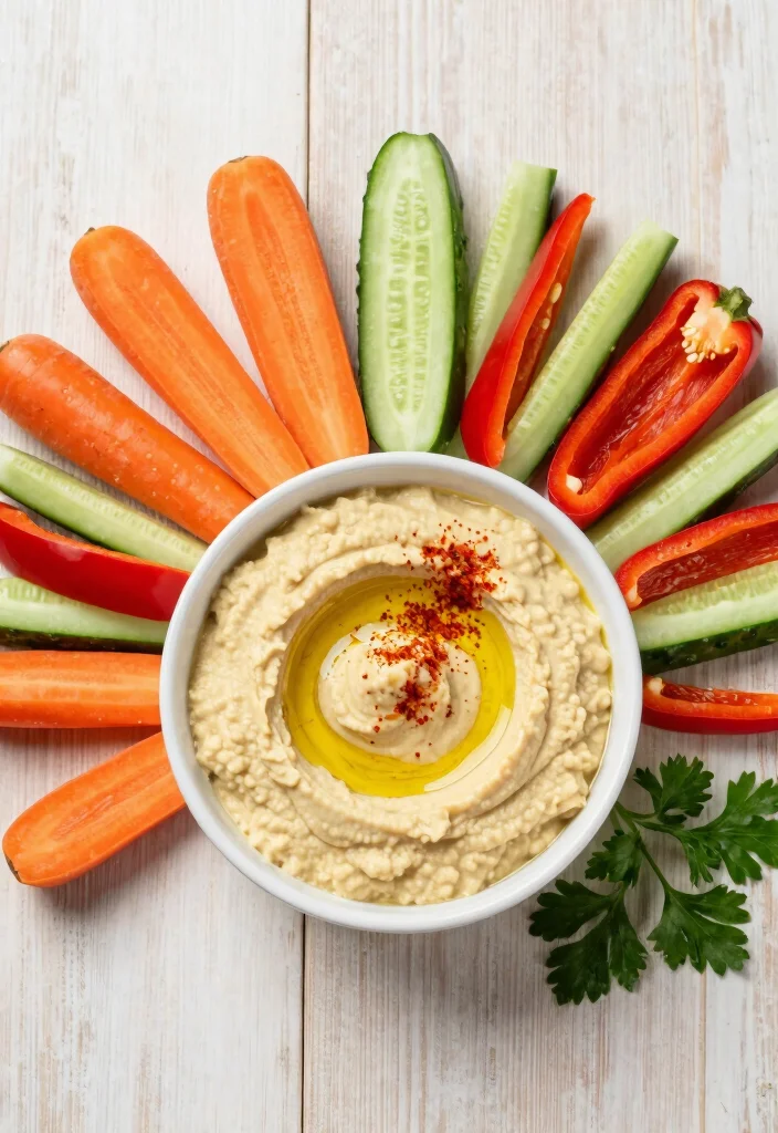 16 Mediterranean Diet Snacks for On-the-Go - 3. Hummus with Veggie Sticks 1