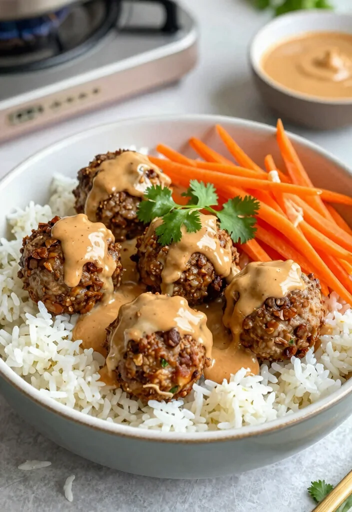 16 Mediterranean Meatball Bowl Recipes Everyone Loves - 13. Thai-Inspired Meatball Bowl 1