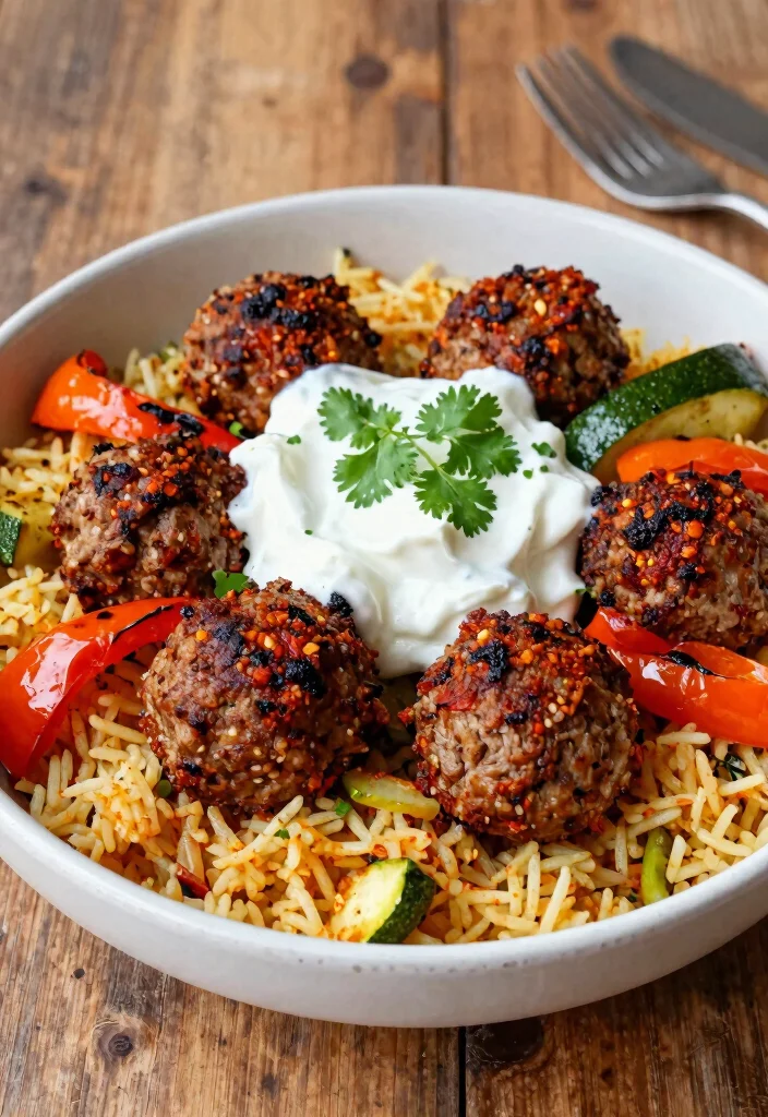 16 Mediterranean Meatball Bowl Recipes Everyone Loves - 2. Spicy Harissa Meatball Bowl 1