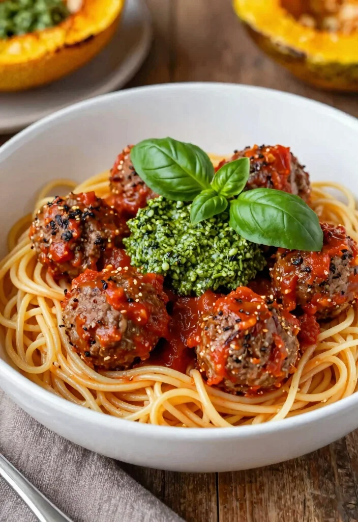 16 Mediterranean Meatball Bowl Recipes Everyone Loves - 7. Italian Meatball Bowl with Pesto 1