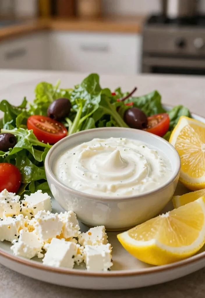 16 Mediterranean Salad Dressing Recipes Made at Home - 12. Creamy Feta Dressing 1
